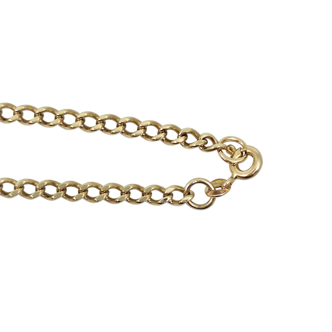 9ct Yellow Gold Curb Chain 19"