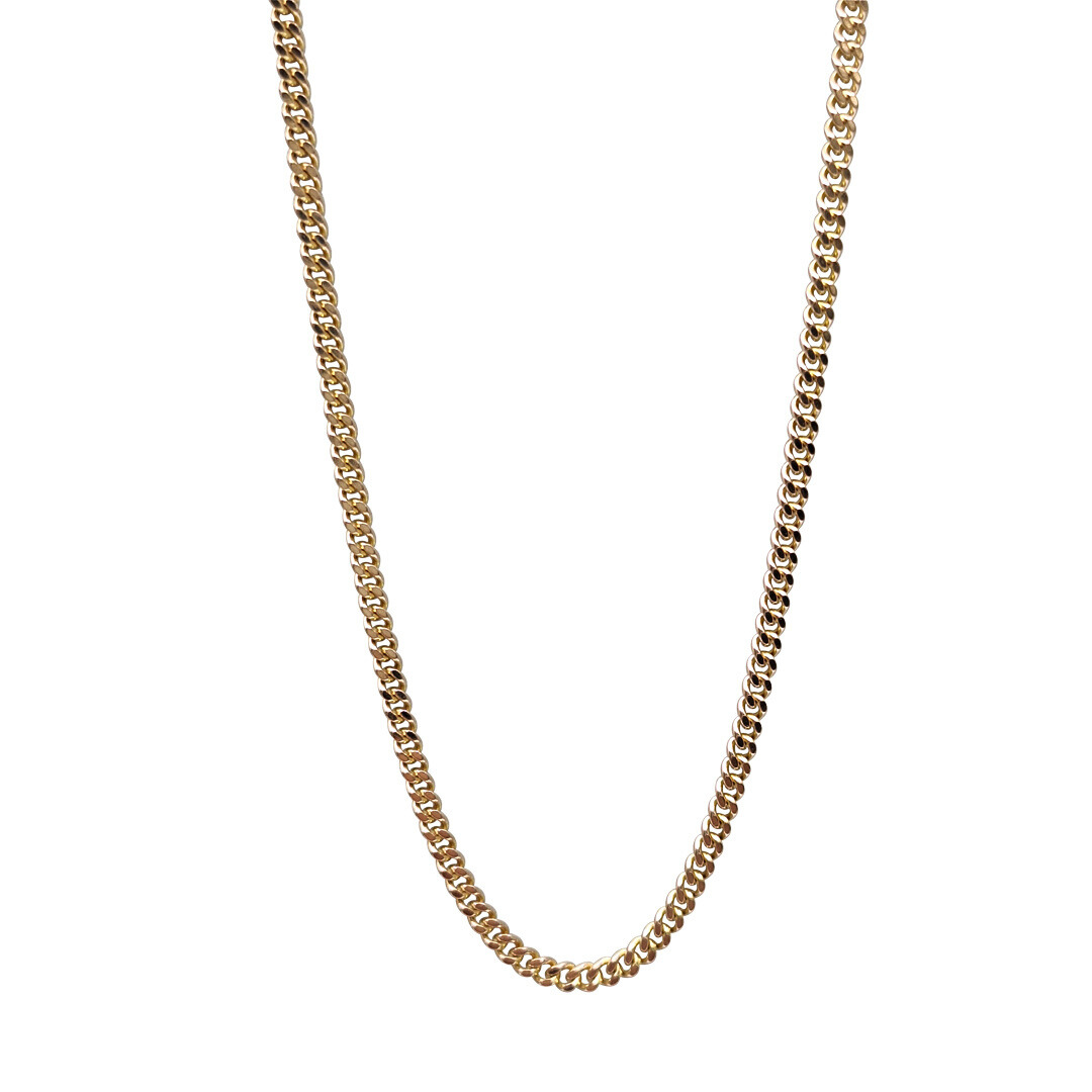 9ct Yellow Gold Curb Chain 25"