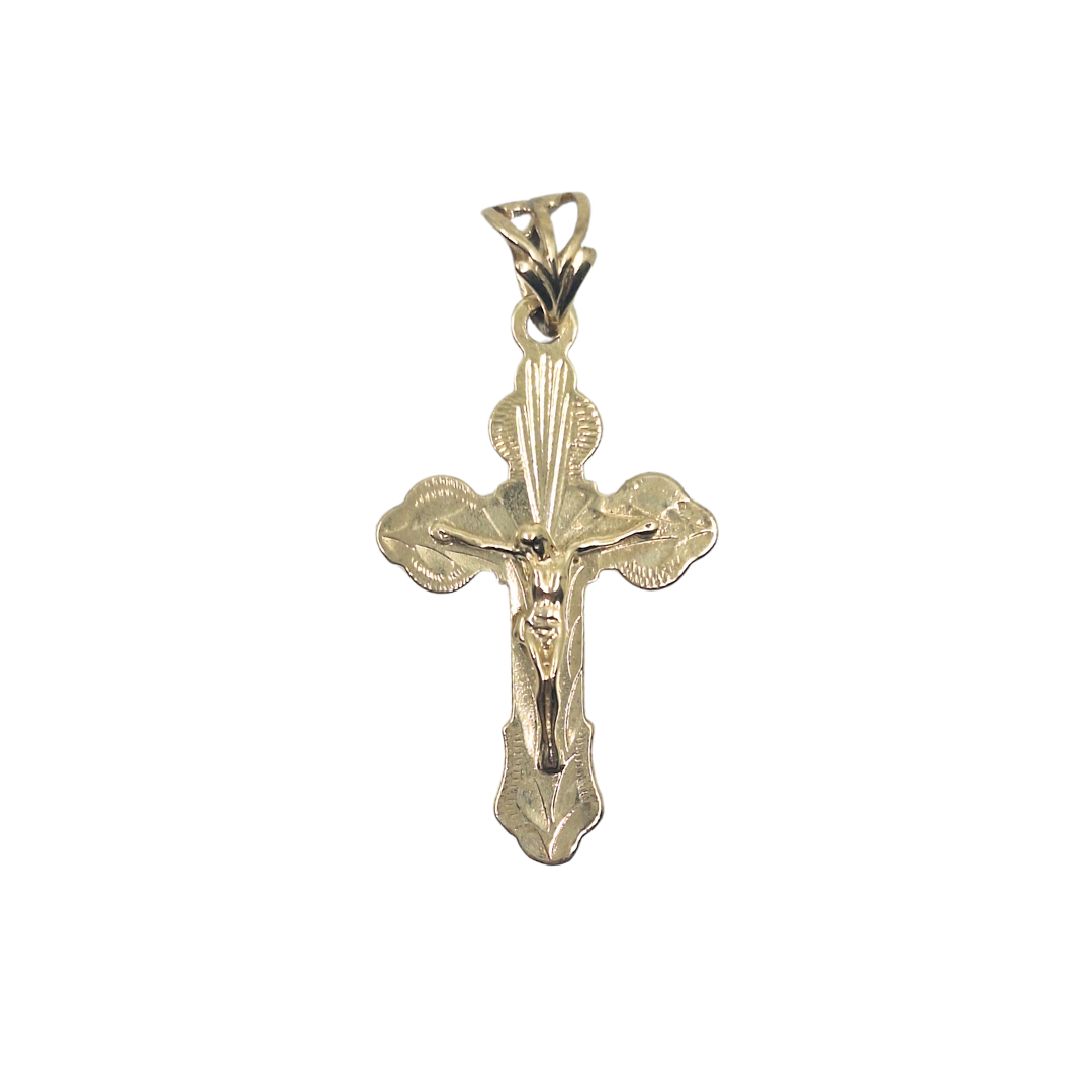 9ct Yellow Gold Crucifix