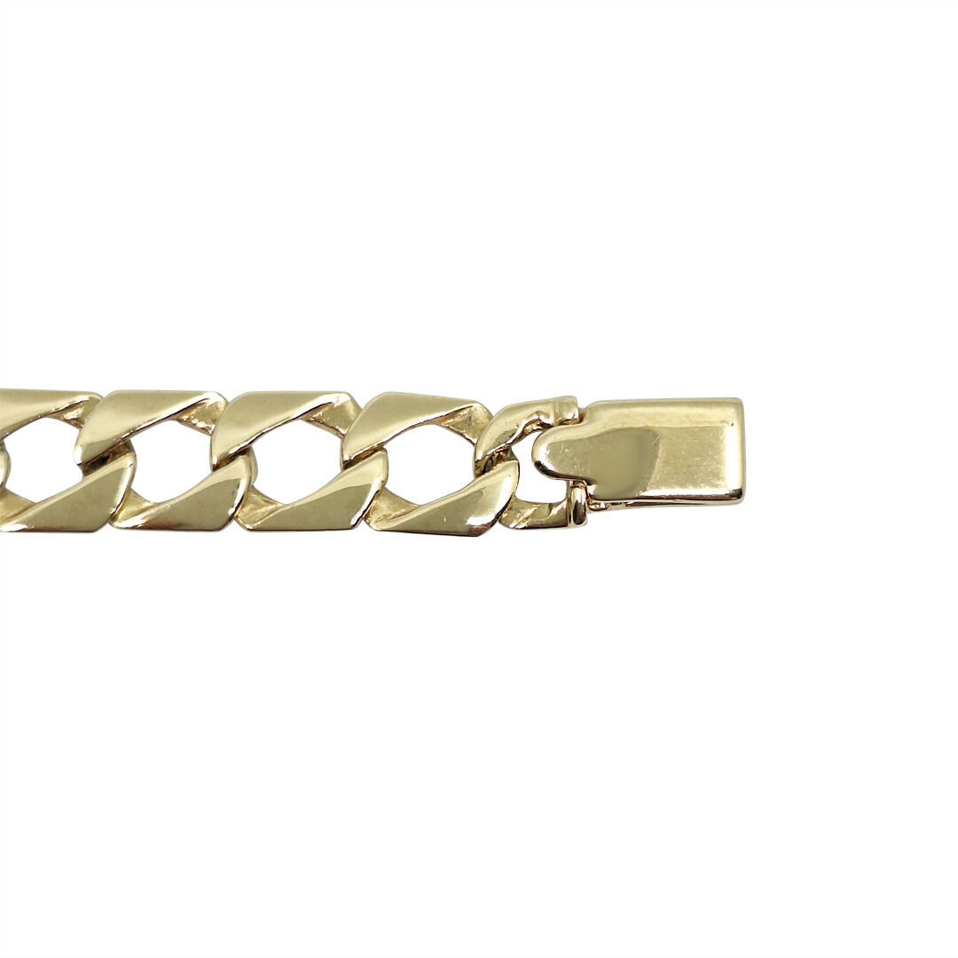 9ct Yellow Gold Engraved Curb Bracelet