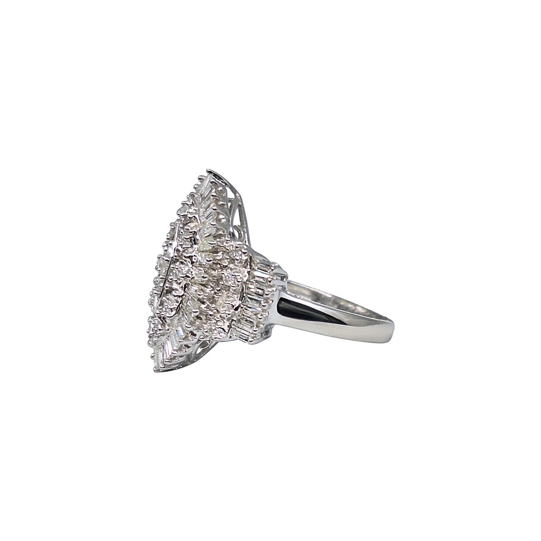 9ct White Gold Diamond Cluster Ring