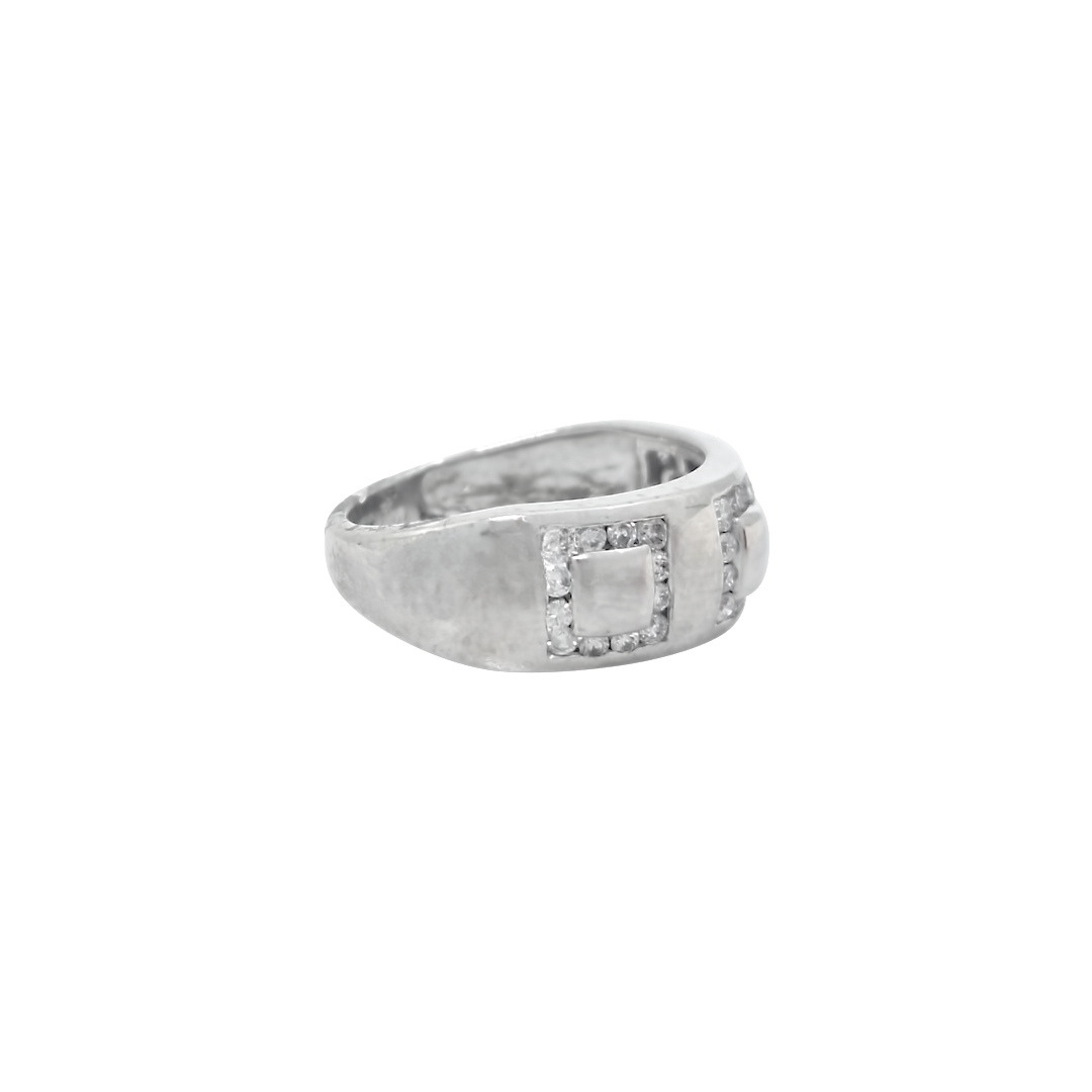 9ct White Gold Diamond Set Band Ring