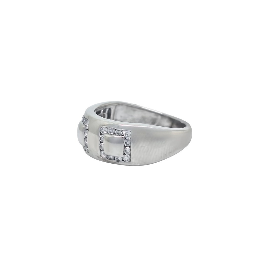 9ct White Gold Diamond Set Band Ring