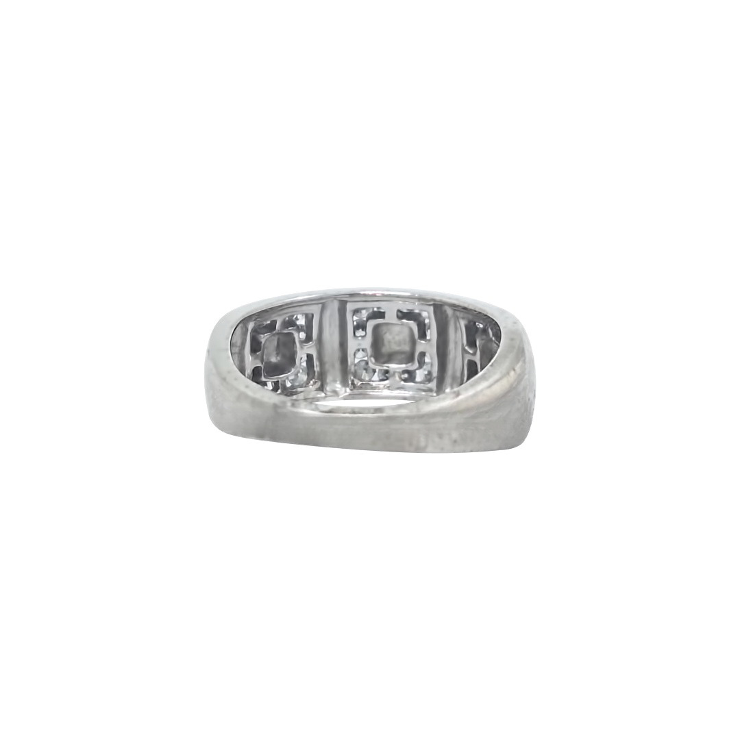 9ct White Gold Diamond Set Band Ring