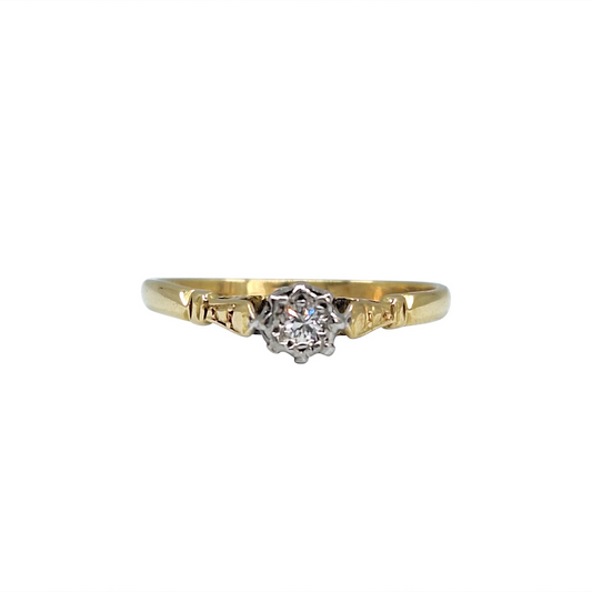 18ct Yellow Gold Diamond Ring