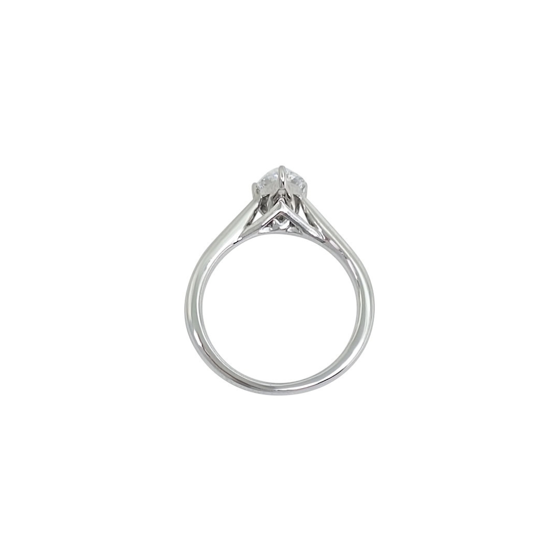 18ct White Gold Pear Cut Diamond Solitaire Ring 0.70ct