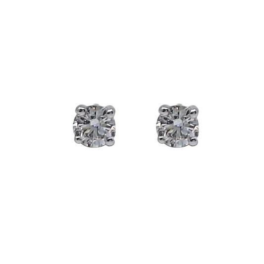 9ct Yellow Gold Diamond Solitaire Earrings
