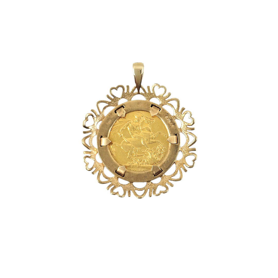 Full Sovereign & 9oct Gold Pendant