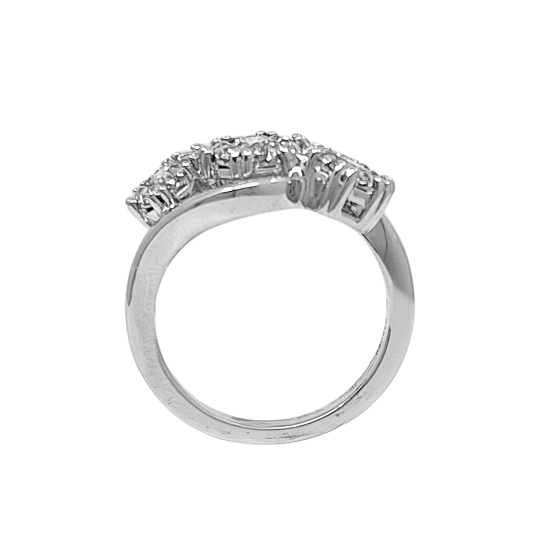 9ct White Gold Three Stone Diamond Halo Ring 1.00ct