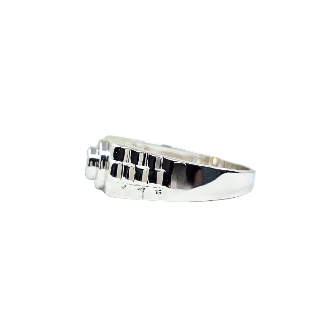 Silver Cubic Zirconia Signet Ring