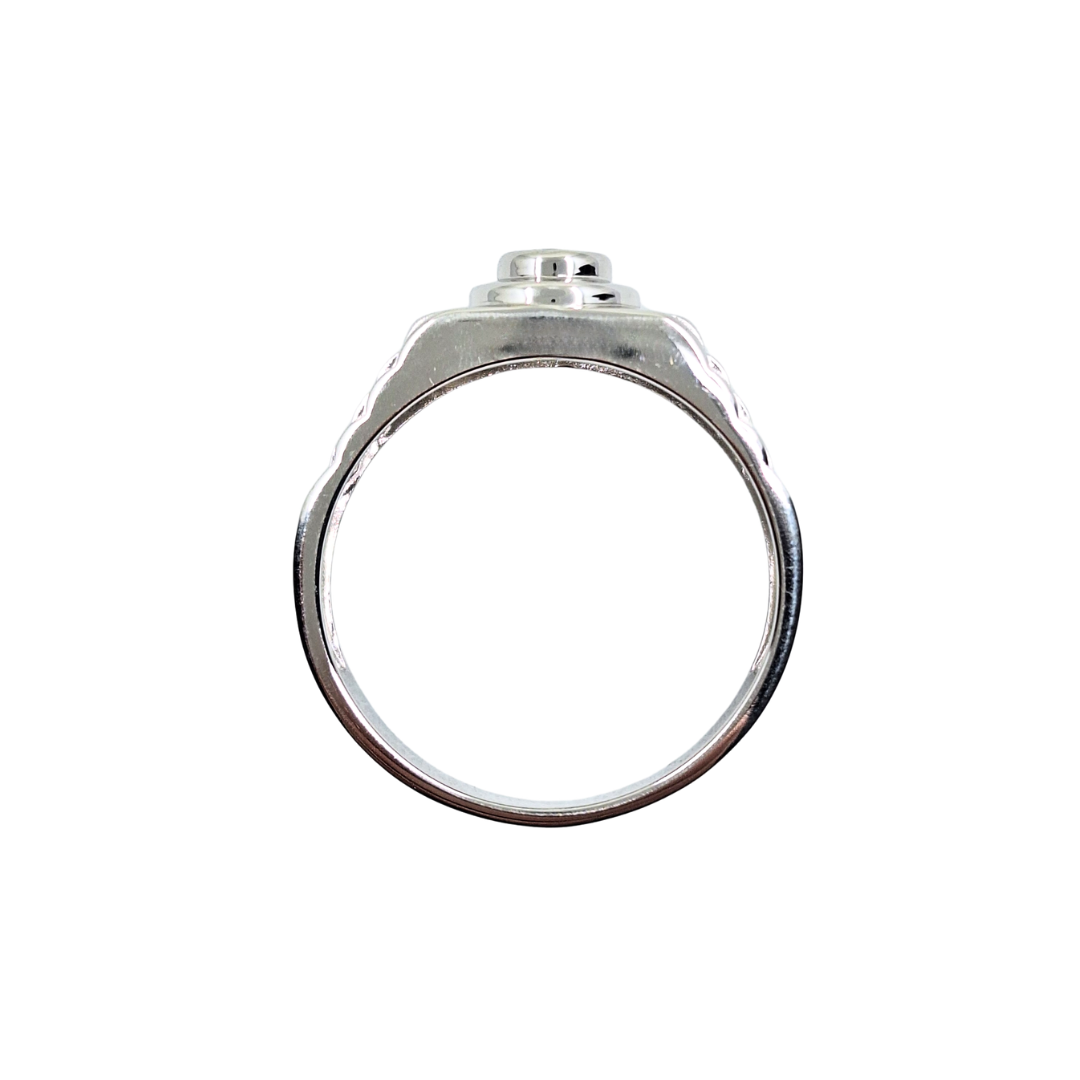 Silver Cubic Zirconia Signet Ring