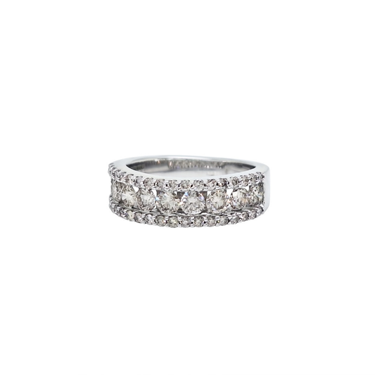 9ct White Gold Diamond Band Ring 1.50ct