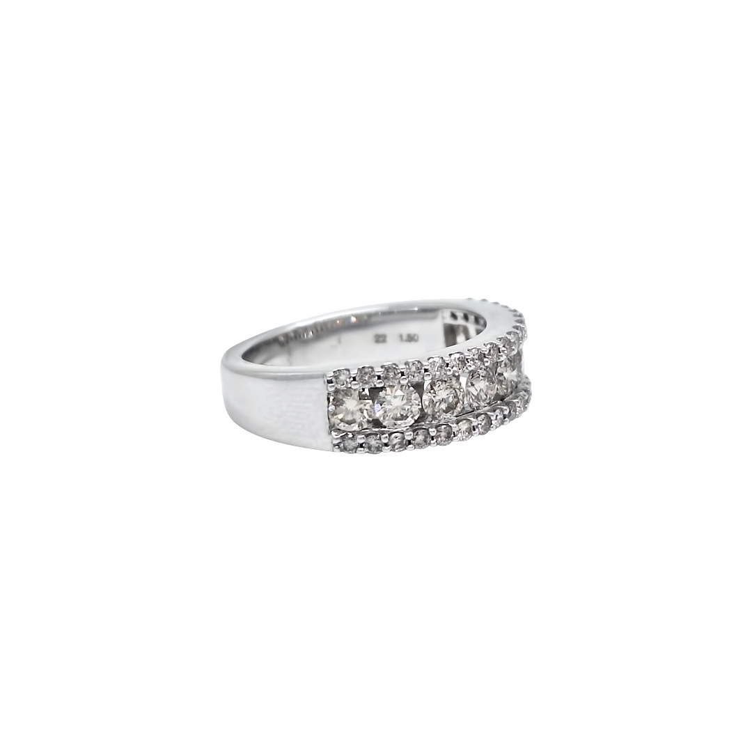 9ct White Gold Diamond Band Ring 1.50ct