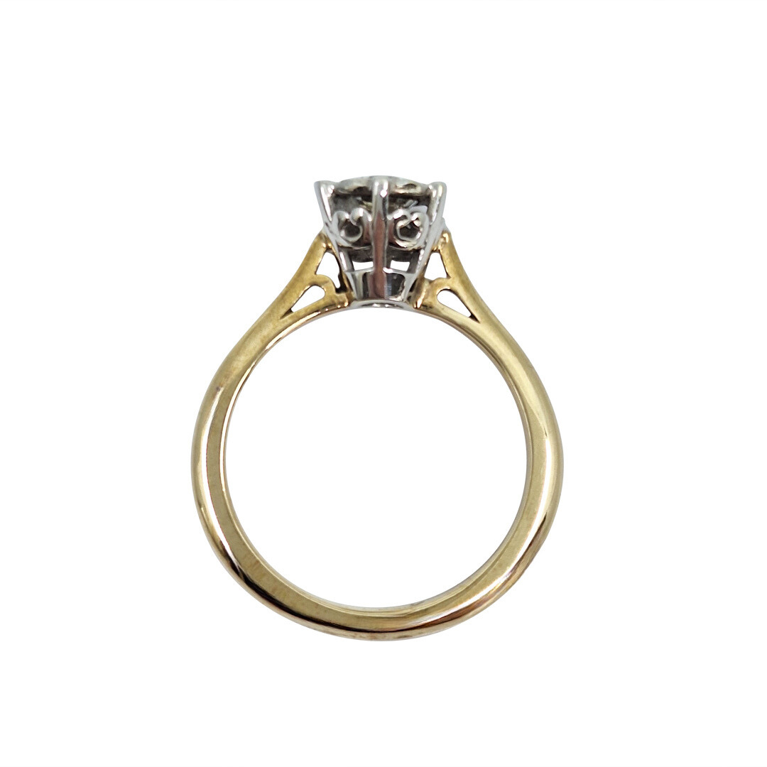 9ct Yellow Gold Illusion Set Diamond Solitaire Ring