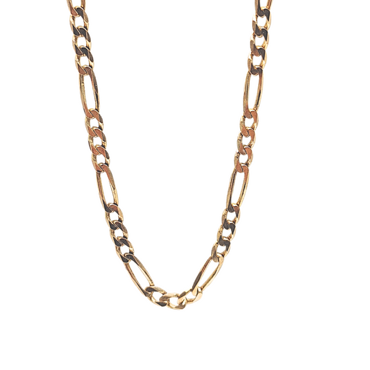 9ct Yellow Gold Figaro Chain 24"