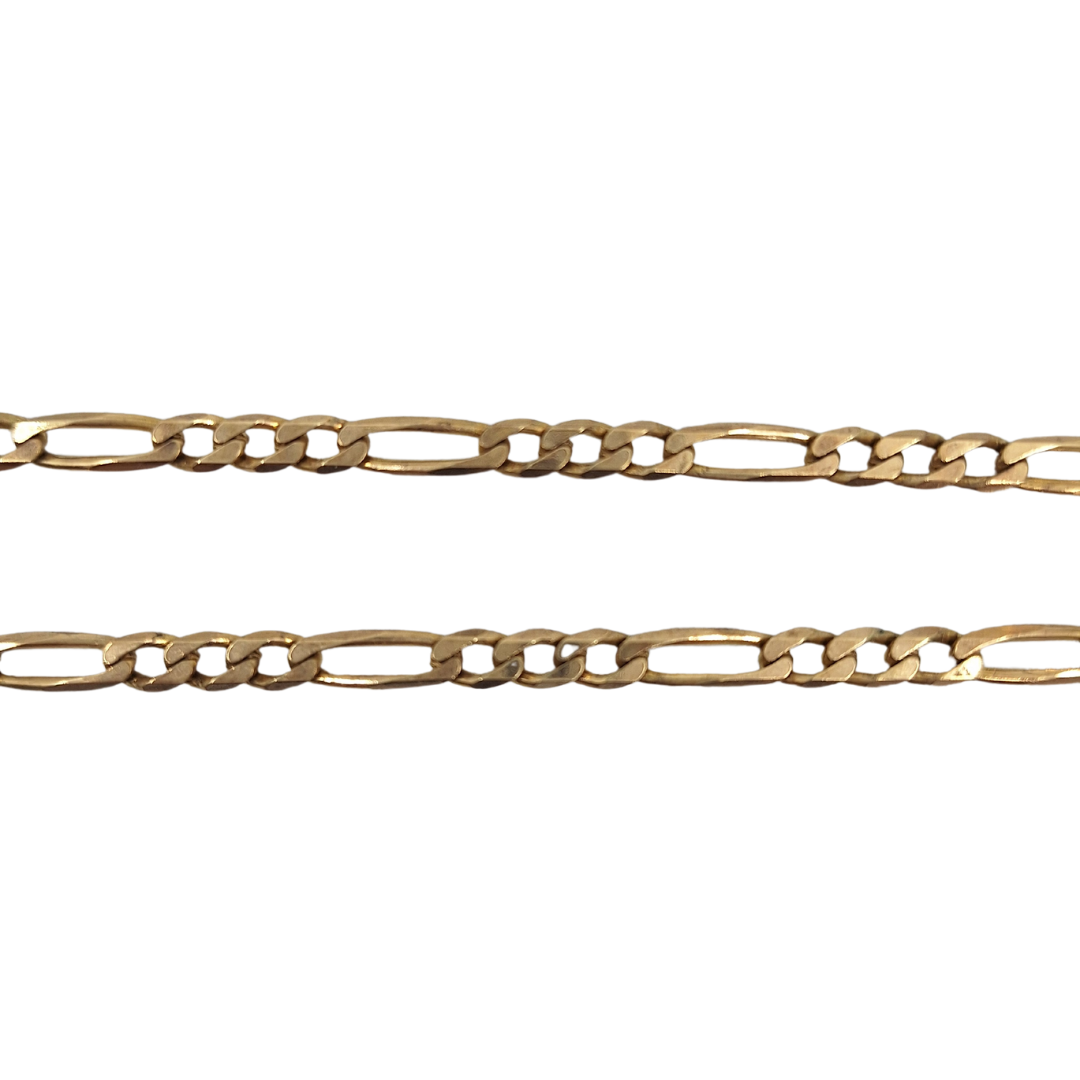 9ct Yellow Gold Figaro Chain 24"