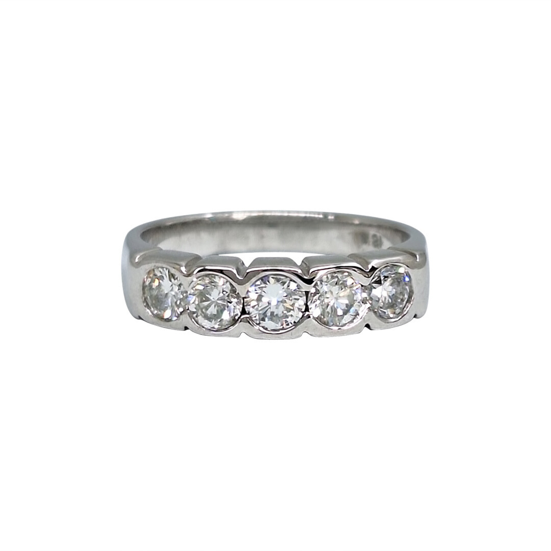 18ct White Gold Five Stone Diamond Ring