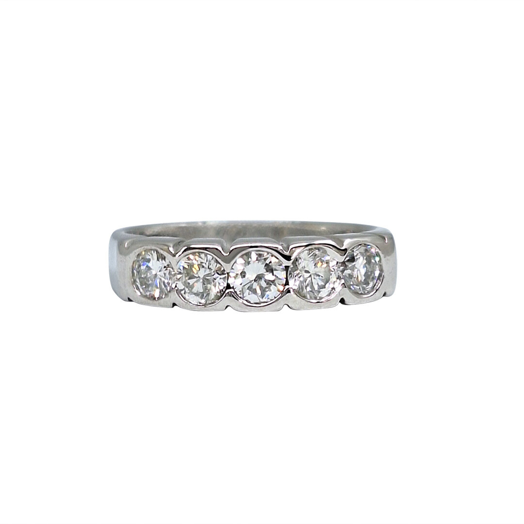 18ct White Gold Five Stone Diamond Ring