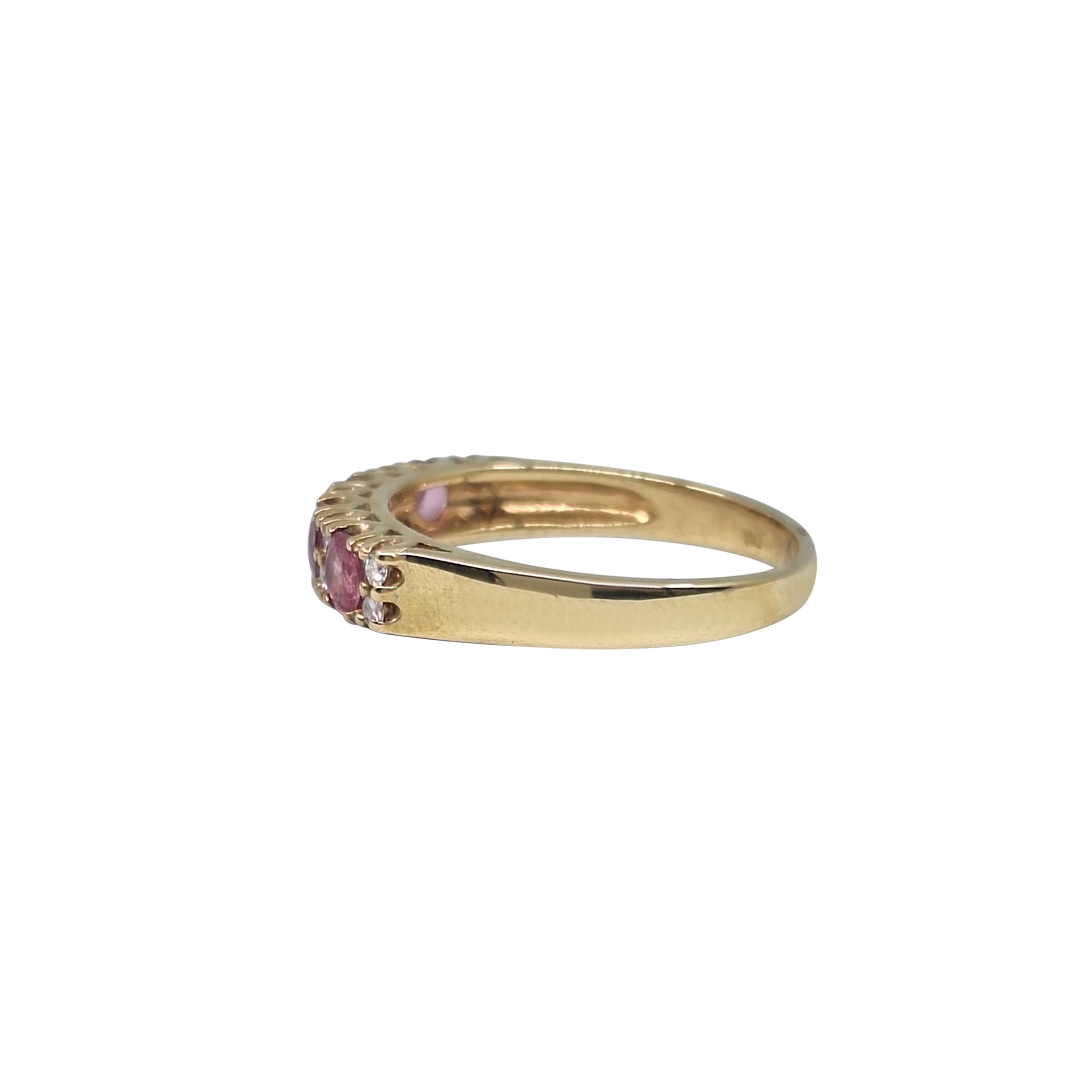 9ct Yellow Gold Ruby & Diamond Eternity Ring