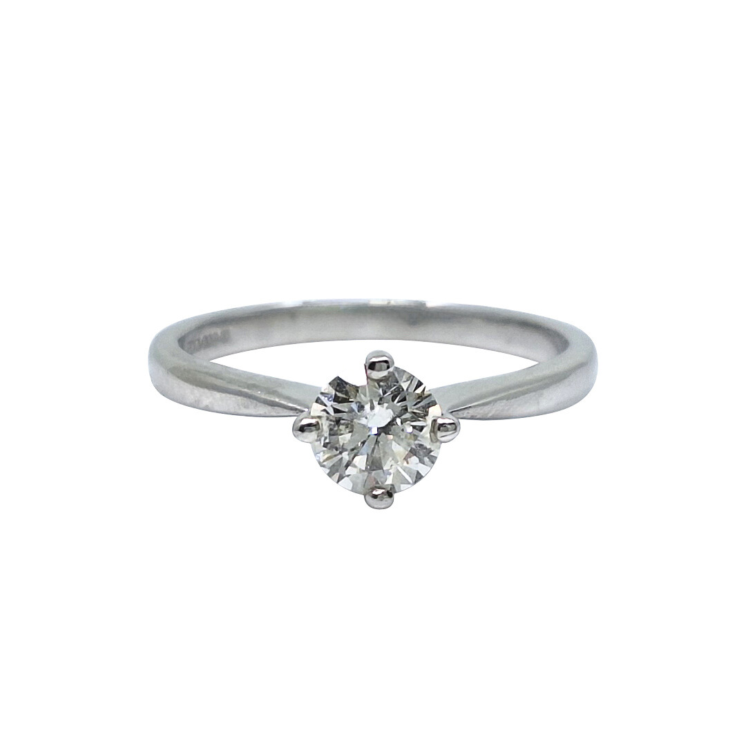 Palladium Diamond Solitaire Ring