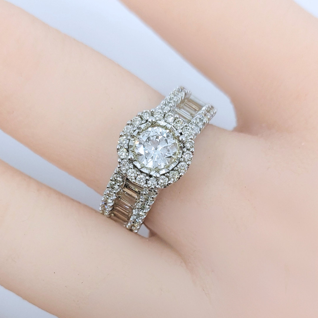 18ct White Gold & Diamond Cluster Ring
