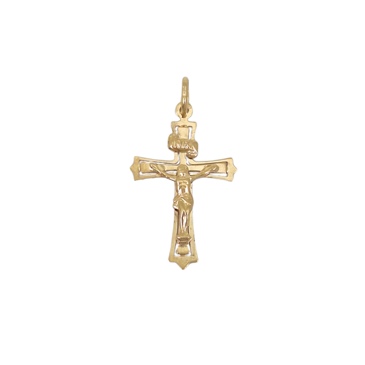 9ct Yellow Gold Crucifix