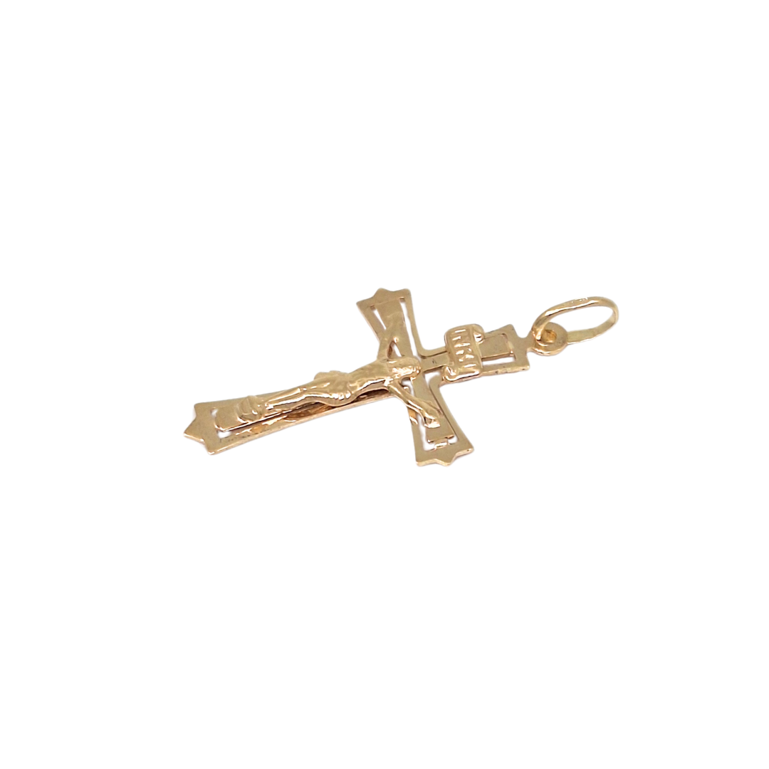 9ct Yellow Gold Crucifix