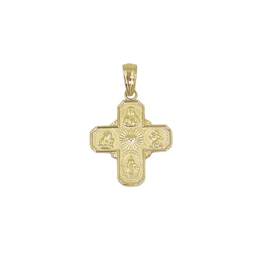 9ct Yellow Gold Catholic Cross