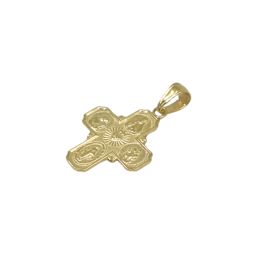 9ct Yellow Gold Catholic Cross