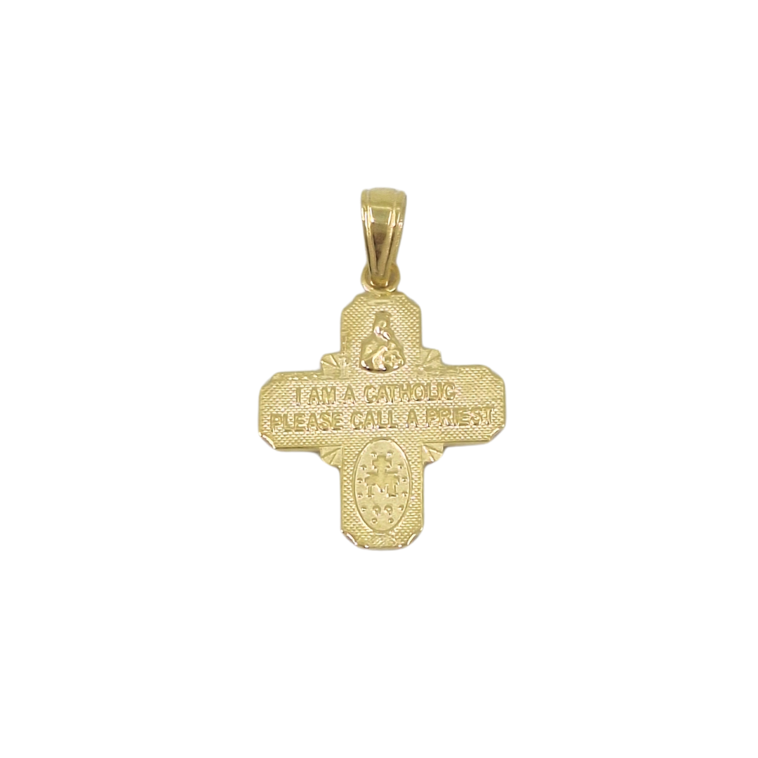 9ct Yellow Gold Catholic Cross