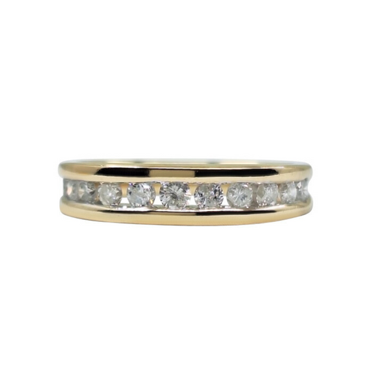 9ct Yellow Gold Channel Set Diamond Eternity Ring 0.50ct