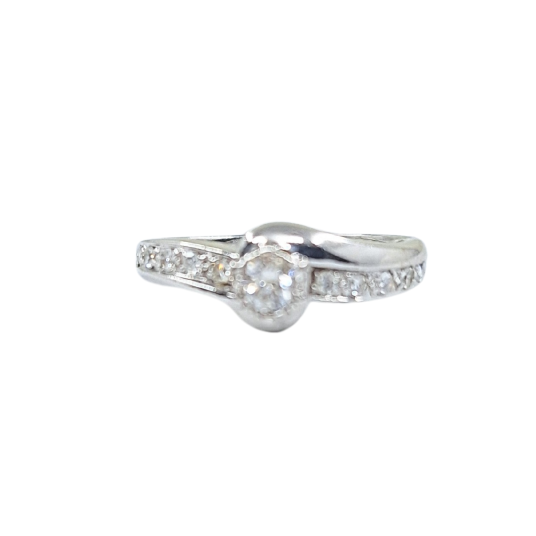 18ct White Gold Diamond Solitaire Ring 0.25ct
