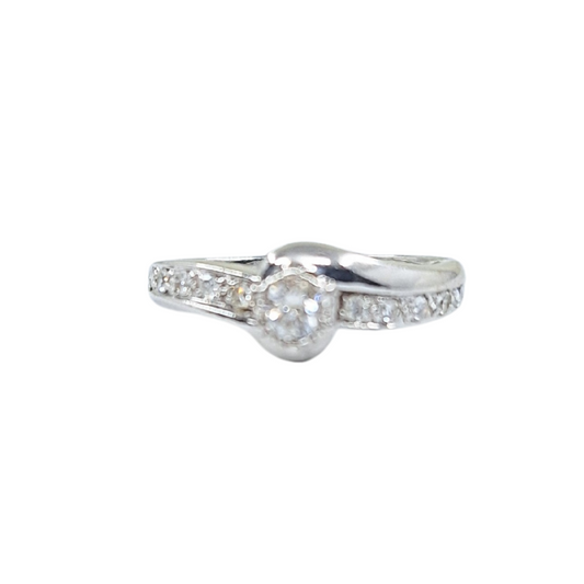 18ct White Gold Diamond Solitaire Ring 0.25ct