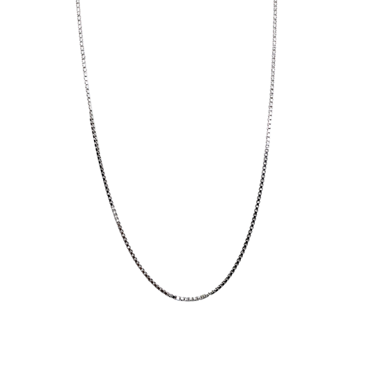 Silver 1.1mm Box Chain 16"