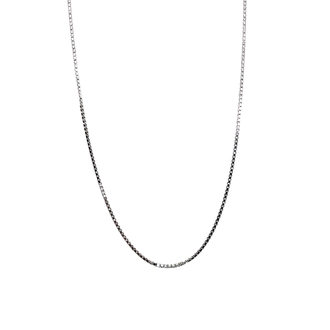 Silver 1.1mm Box Chain 20"