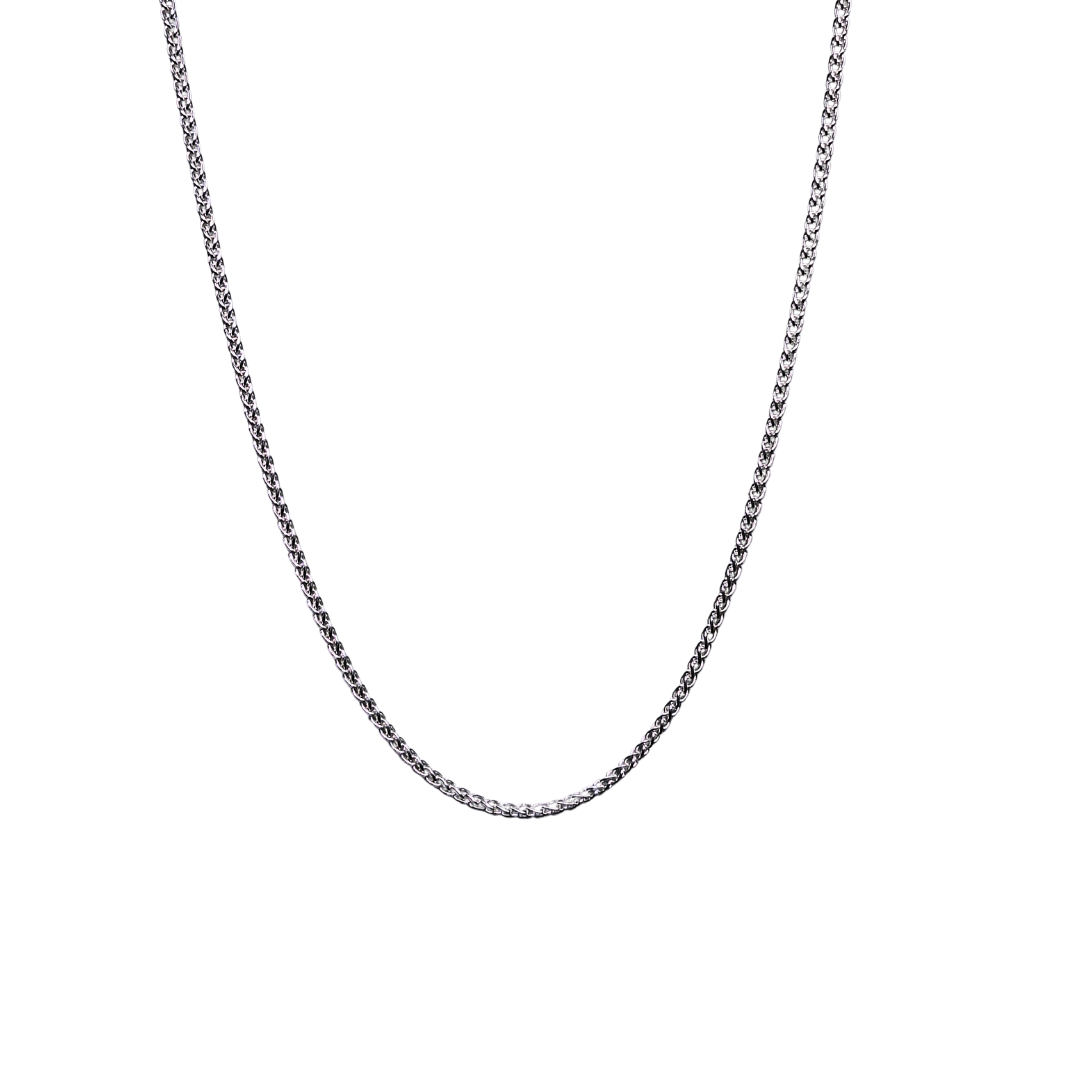 Silver 1.5mm Spiga Chain 18"