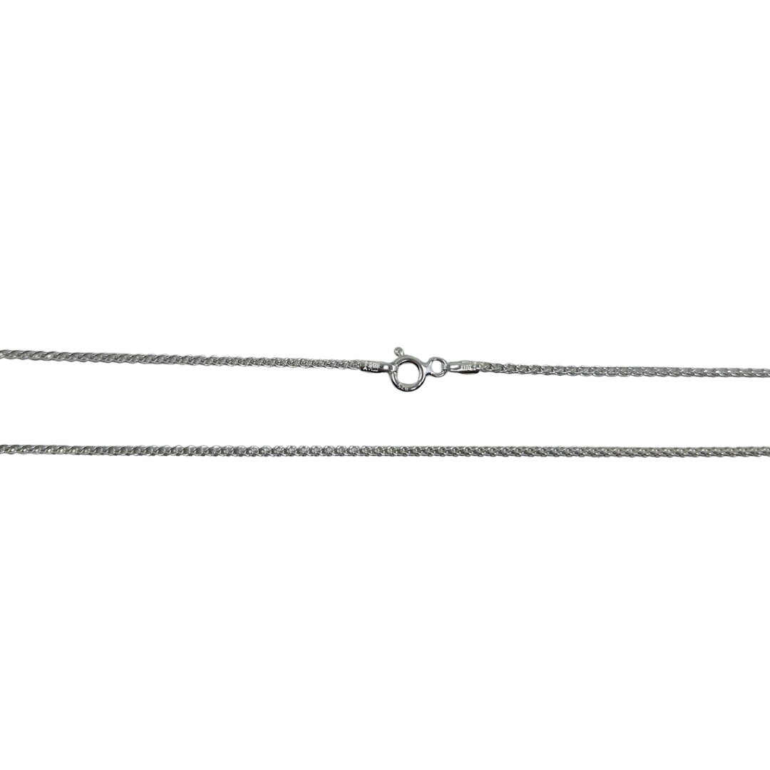 Silver 1.5mm Spiga Chain 16"