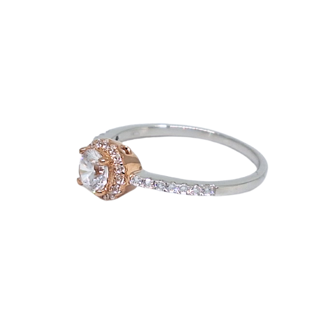 Tresor Paris Silver & Rose White Crystal Ring