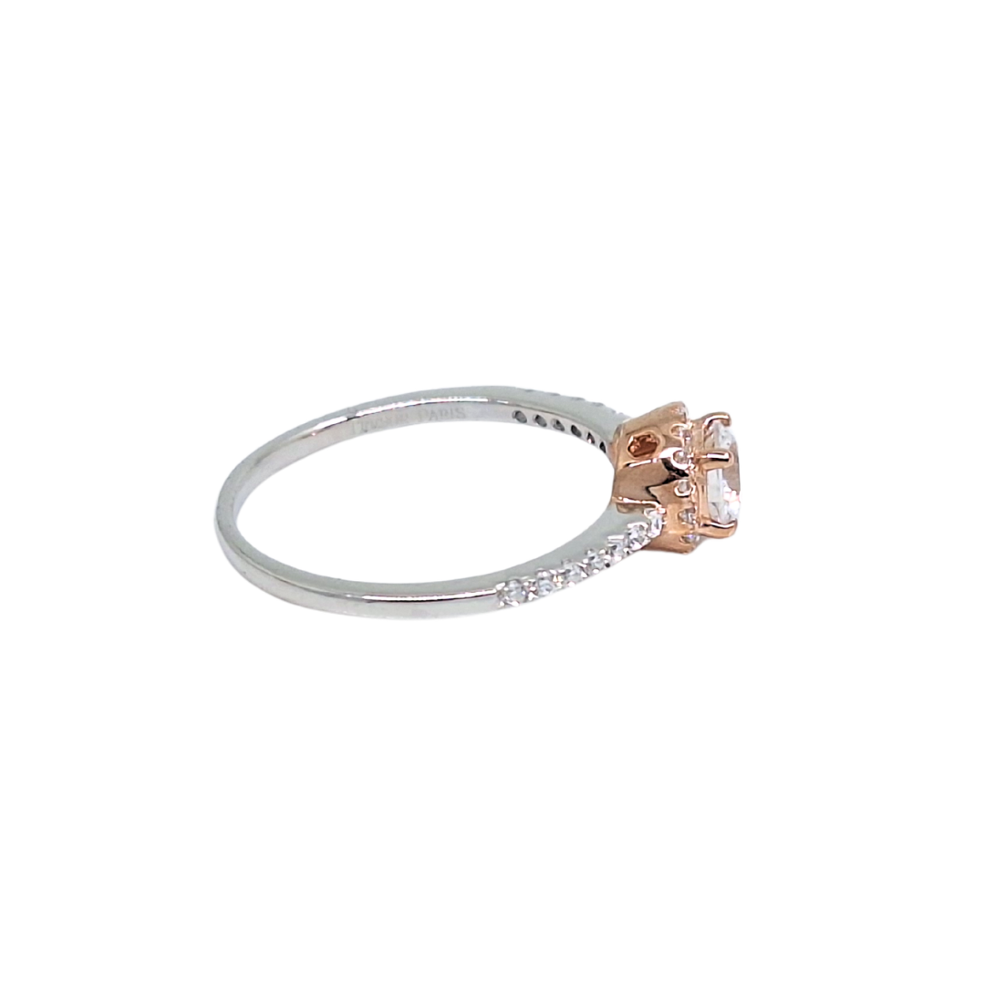 Tresor Paris Silver & Rose White Crystal Ring