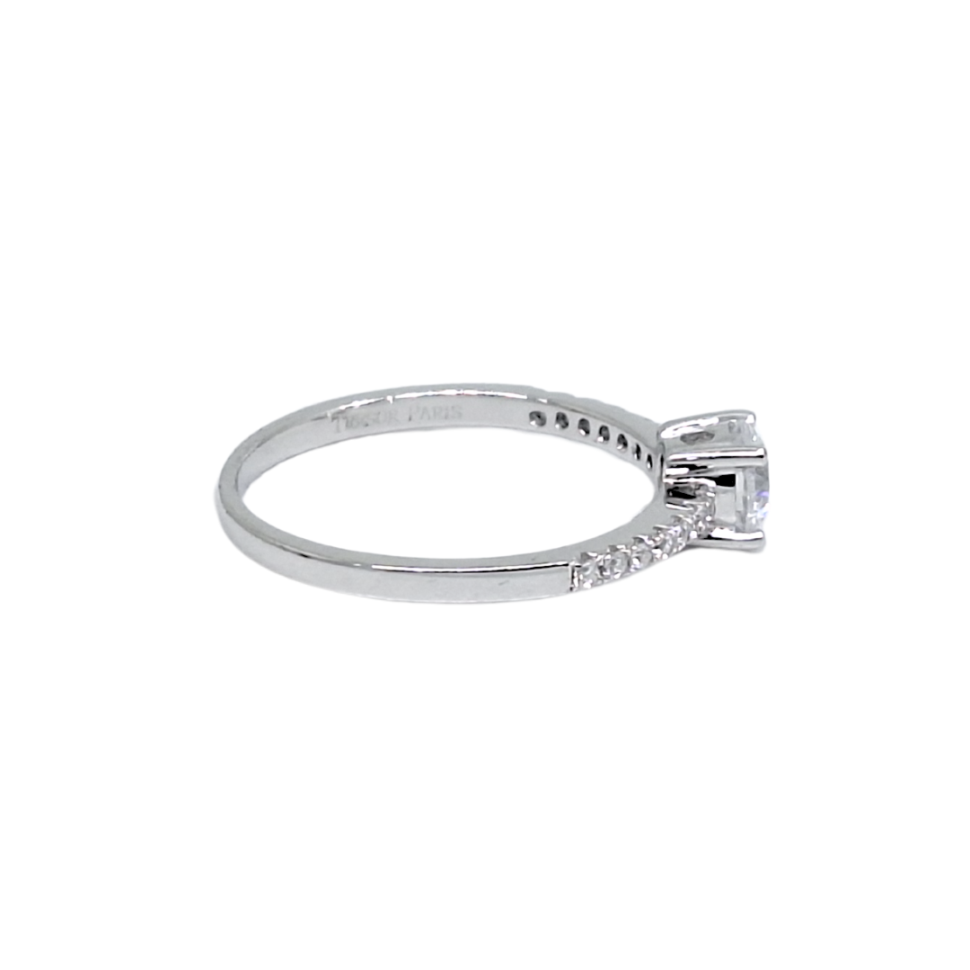 Tresor Paris Silver & White Crystal Ring