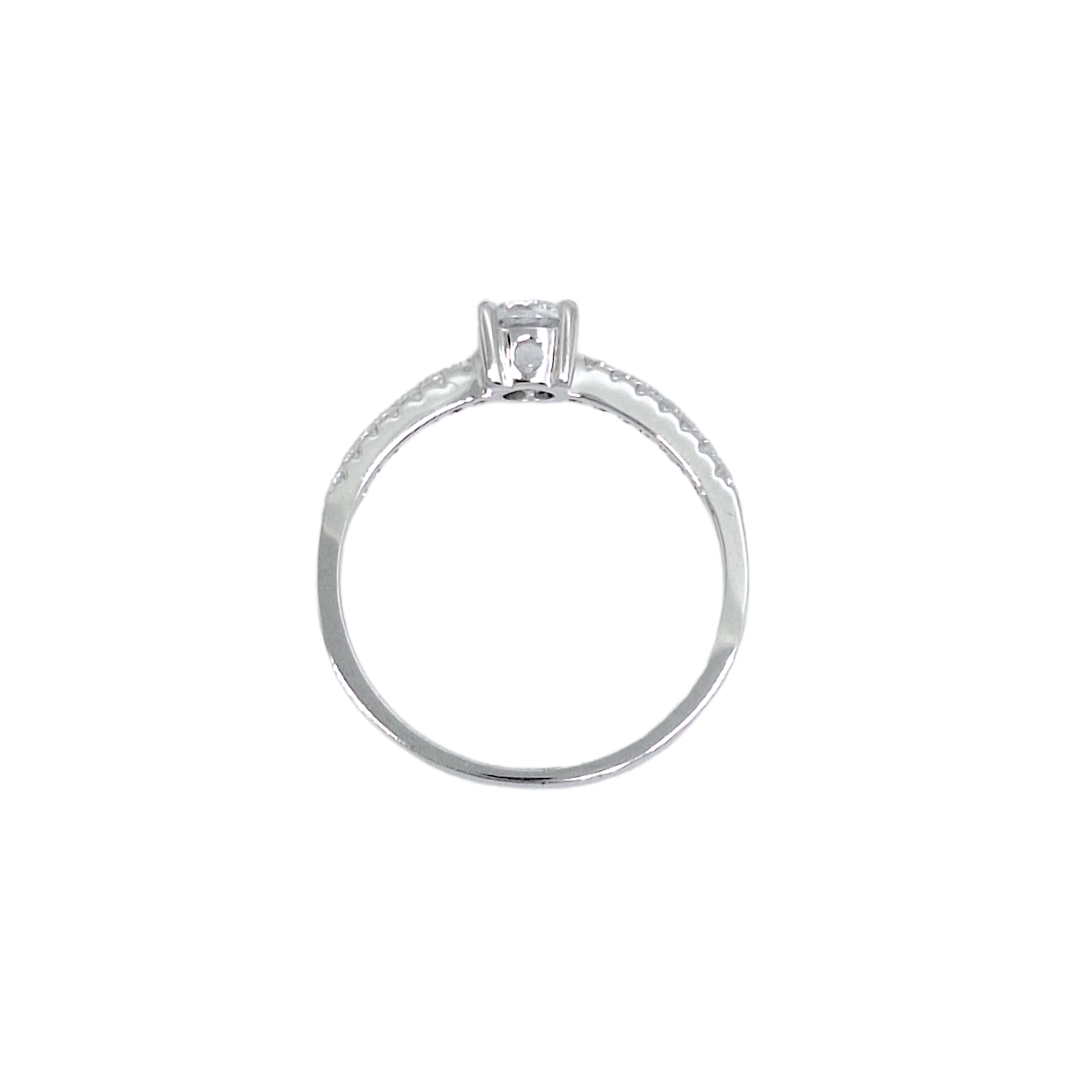 Tresor Paris Silver & White Crystal Ring