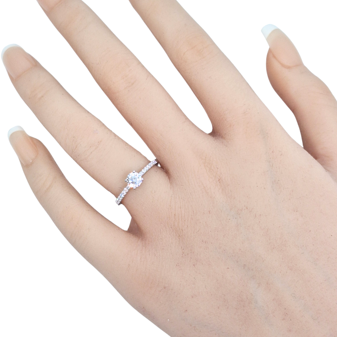 Tresor Paris Silver & White Crystal Ring