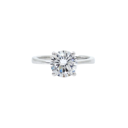 Tresor Paris Silver White Crystal Solitaire Ring