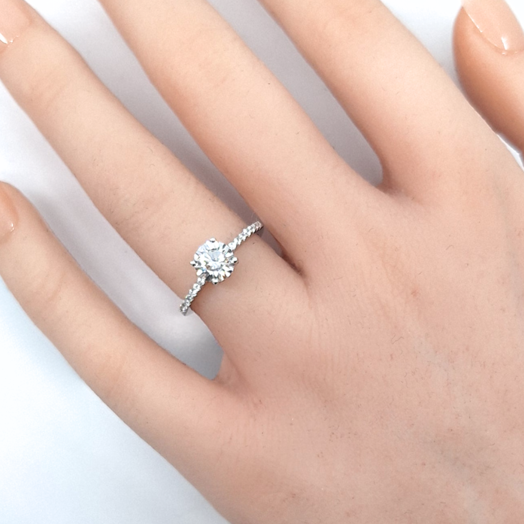 Tresor Paris Silver White Crystal Ring