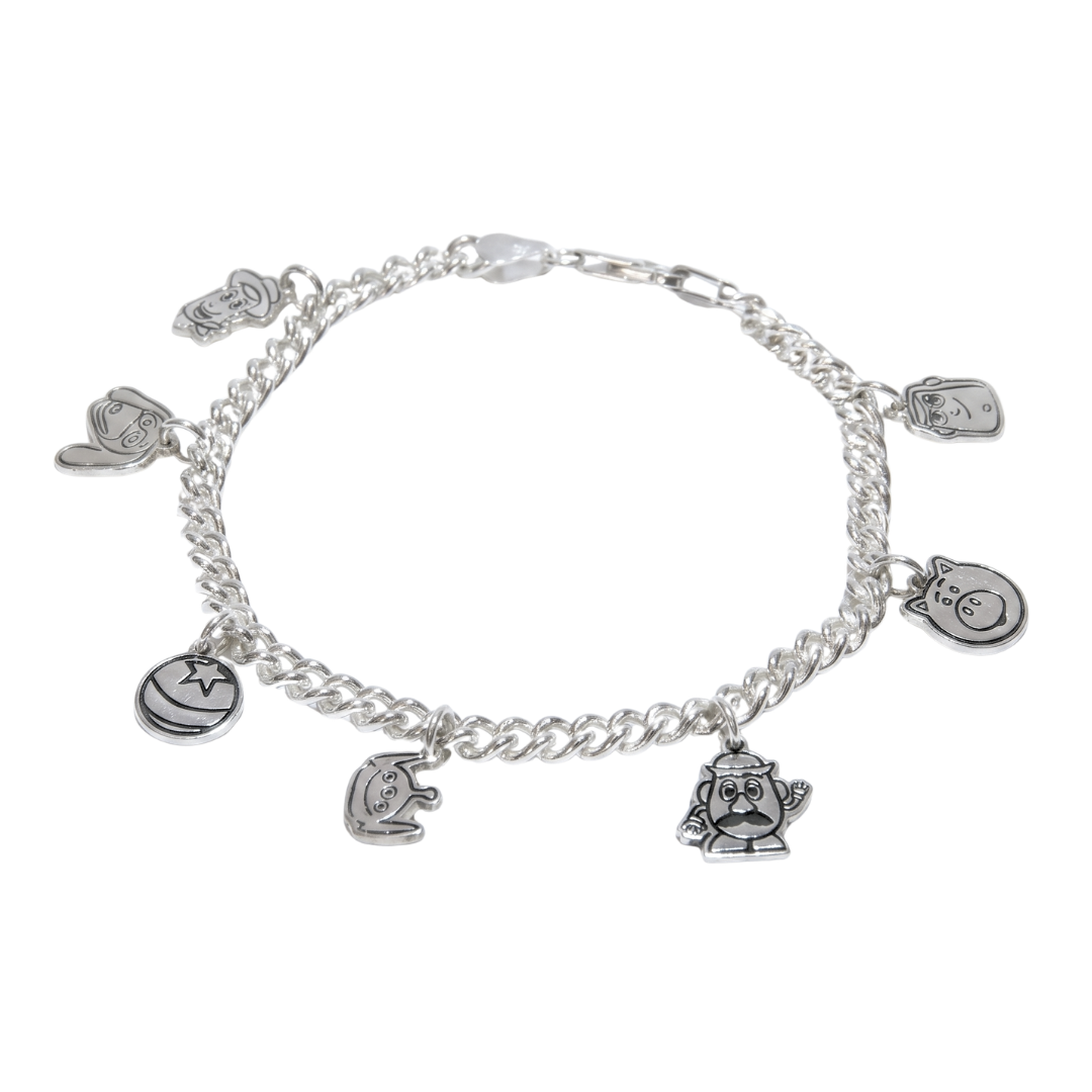 Sterling Silver Toy Themed Charm Bracelet