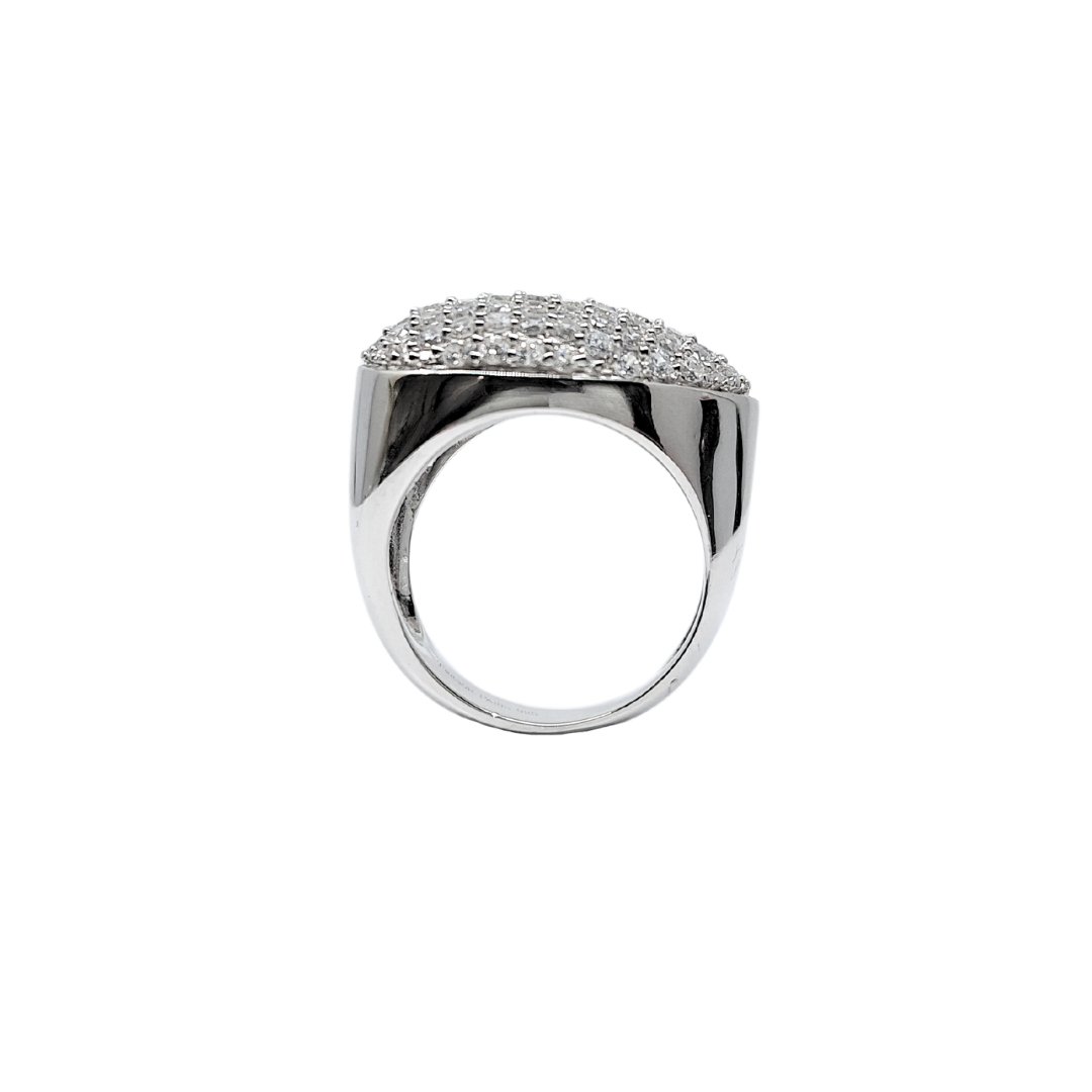 Tresor Paris Silver & White Crystal Ring