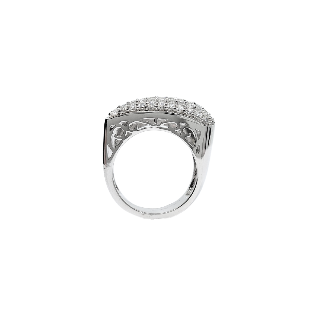 Tresor Paris Silver & White Crystal Ring