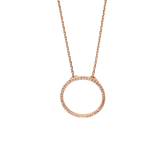 Tresor Paris Rose & White Crystal Circular Necklace