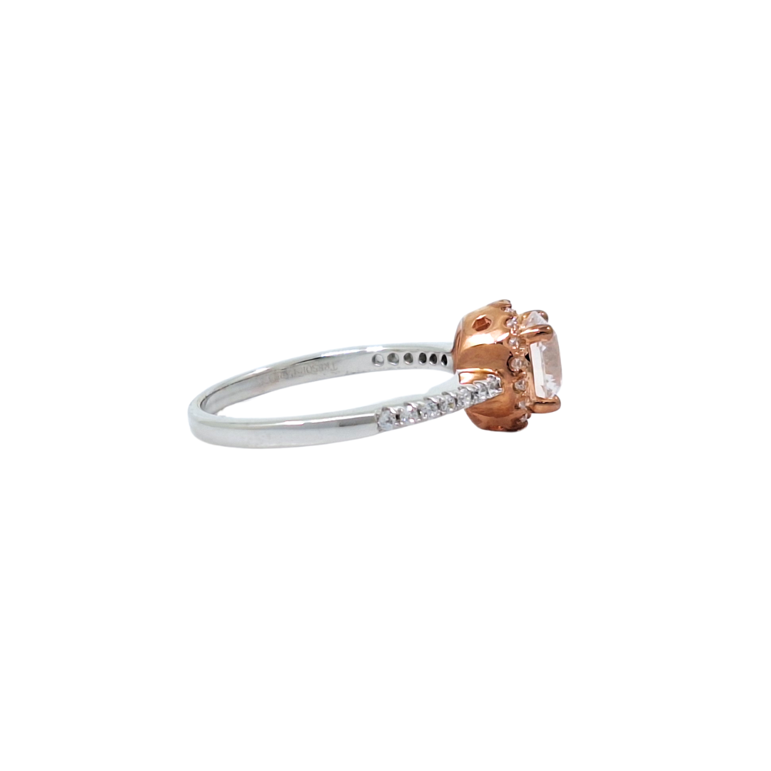 Tresor Paris Silver & Rose White Crystal Halo Ring