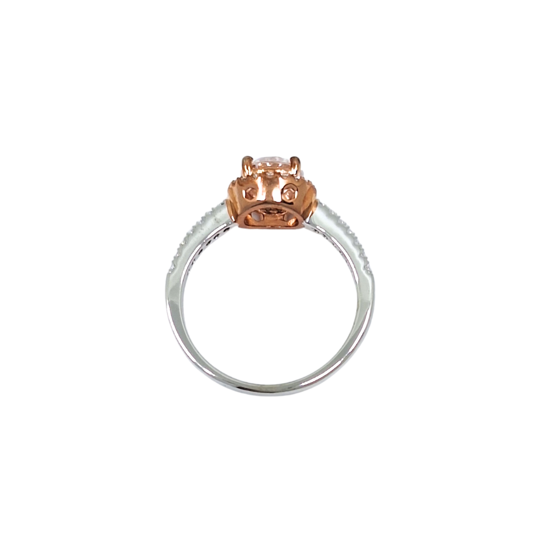 Tresor Paris Silver & Rose White Crystal Halo Ring